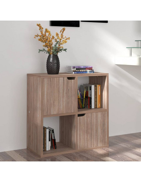 Libreria Grigio Rovere Sonoma 60x27,5x59,5cm Legno Multistrato