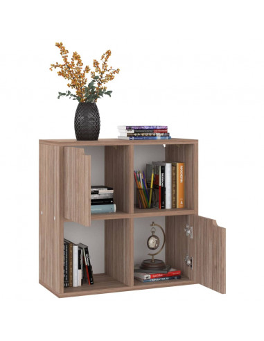 Libreria Grigio Rovere Sonoma 60x27,5x59,5cm Legno Multistrato