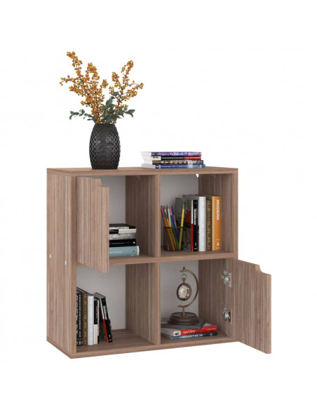 Libreria Grigio Rovere Sonoma 60x27,5x59,5cm Legno Multistrato