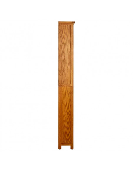 Libreria a 6 Ripiani 52x22x180 cm in Legno Massello di Rovere