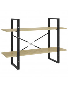 Libreria 2 Ripiani Rovere Sonoma 100x30x70 cm Legno Multistrato 2