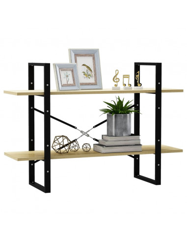 Libreria 2 Ripiani Rovere Sonoma 100x30x70 cm Legno Multistrato