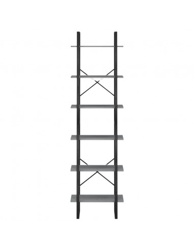 Scaffale Grigio 60x30x210 cm in Legno Massello di Pino