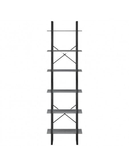 Scaffale Grigio 60x30x210 cm in Legno Massello di Pino