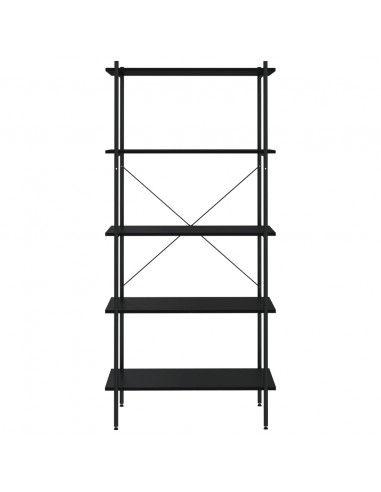 Scaffale con 5 Mensole Nero 80x40x163 cm