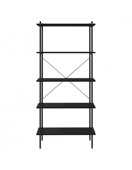Scaffale con 5 Mensole Nero 80x40x163 cm