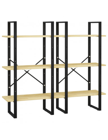 Scaffale Portaoggetti 60x30x210 cm in Legno Massello di Pino