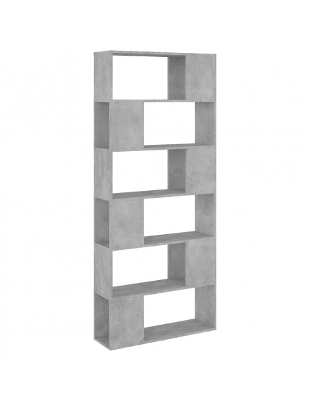 Libreria/Divisorio Grigio Cemento 80x24x186 cm in Truciolato