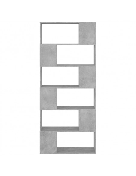Libreria/Divisorio Grigio Cemento 80x24x186 cm in Truciolato