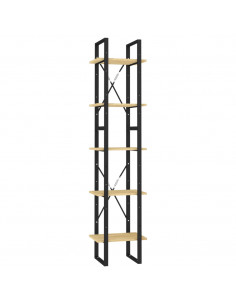 Libreria a 5 Ripiani Marrone 40x30x175 cm in Legno di Pino 2