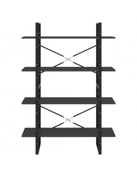Libreria a 4 Ripiani Grigia 100x30x140 cm in Legno Multistrato
