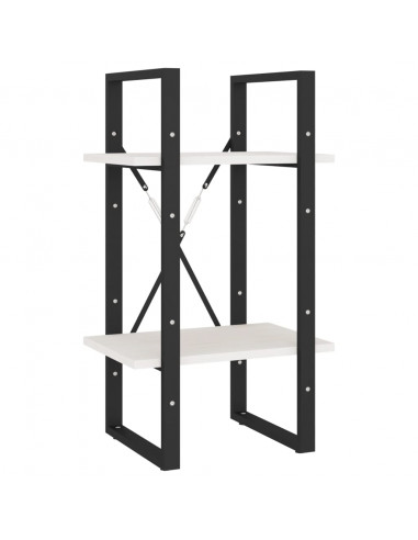 Libreria a 5 Ripiani Bianca 40x30x175 cm in Legno di Pino