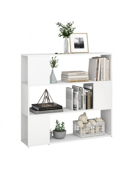 Libreria/Divisorio Bianco 100x24x94 cm