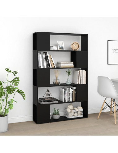 Libreria/Divisorio Nero 100x24x155 cm in Truciolato