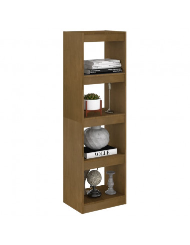 Libreria/Divisorio Miele 40x30x135,5 cm Legno Massello di Pino