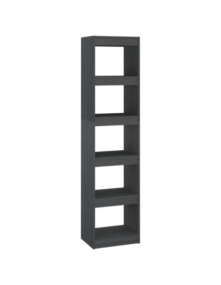 Libreria/Divisorio Grigio 40x30x167,5 cm in Massello di Pino