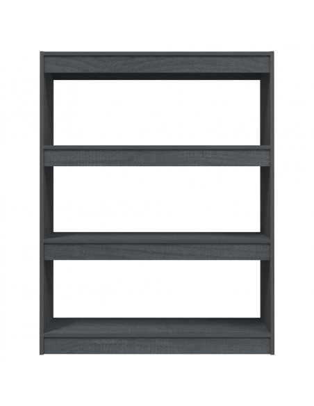 Libreria/Divisorio Grigio 100x30x103 cm in Massello di Pino