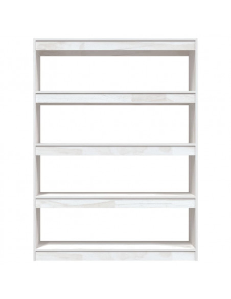 Libreria/Divisorio Bianco 100x30x135,5 cm in Legno di Pino