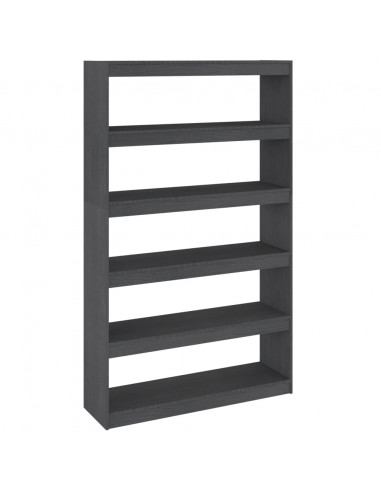 Libreria/Divisorio Grigio 100x30x167,5 cm in Massello di Pino