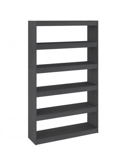 Libreria/Divisorio Grigio 100x30x167,5 cm in Massello di Pino