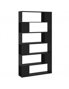 Libreria/Divisorio Nero 100x24x188 cm 2