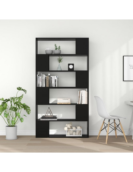 Libreria/Divisorio Nero 100x24x188 cm