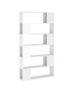 Libreria/Divisorio Bianco Lucido 100x24x188 cm 2