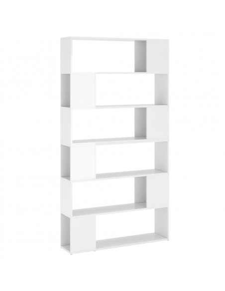 Libreria/Divisorio Bianco Lucido 100x24x188 cm