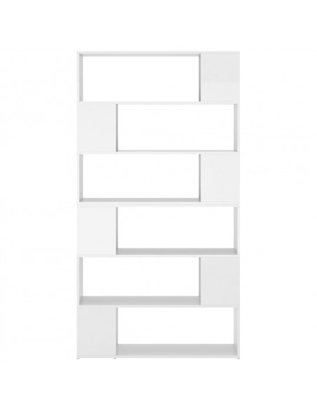 Libreria/Divisorio Bianco Lucido 100x24x188 cm