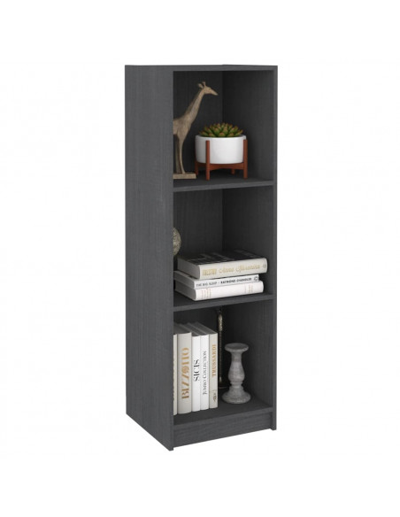 Libreria/Divisorio Grigio 36x33x110 cm Legno Massello di Pino