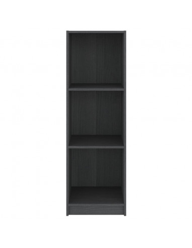 Libreria/Divisorio Grigio 36x33x110 cm Legno Massello di Pino