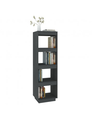 Libreria/Divisorio Grigio 40x35x135 cm in Massello di Pino