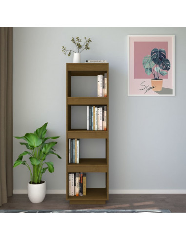 Libreria/Divisorio Miele 40x35x135 cm in Legno Massello di Pino