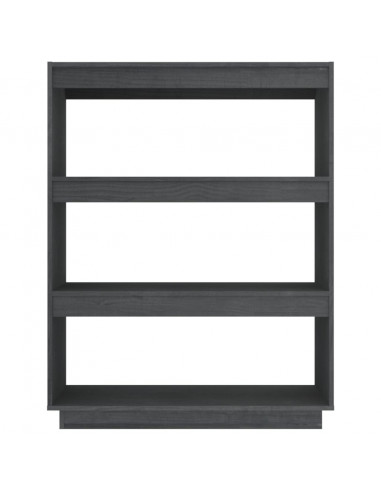 Libreria/Divisorio Grigio 80x35x103 cm Legno Massello di Pino