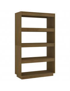 Libreria/Divisorio Marrone Miele 80x35x135 cm in Legno di Pino 2