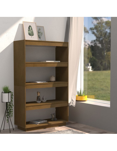 Libreria/Divisorio Marrone Miele 80x35x135 cm in Legno di Pino