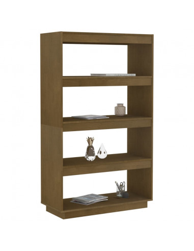 Libreria/Divisorio Marrone Miele 80x35x135 cm in Legno di Pino