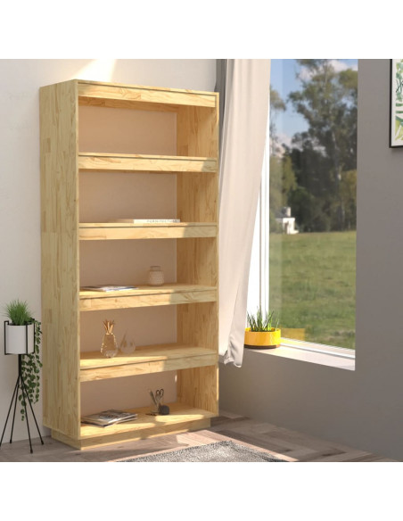 Libreria/Divisorio 80x35x167 cm in Legno Massello di Pino