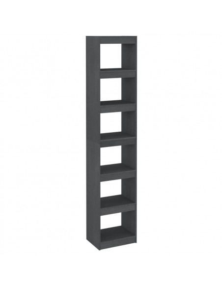 Libreria/Divisorio Grigio 40x30x199cm in Legno Massello di Pino