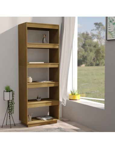 Libreria/Divisorio Marrone Miele 60x35x167 cm in Legno di Pino