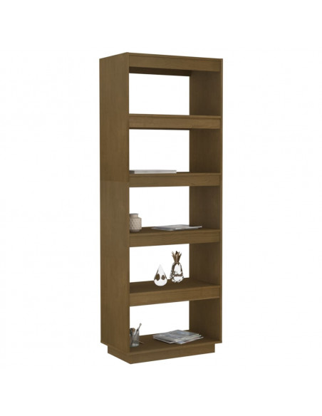 Libreria/Divisorio Marrone Miele 60x35x167 cm in Legno di Pino