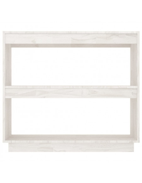 Libreria Bianca 80x35x71 cm in Legno Massello di Pino
