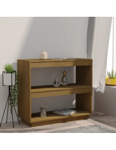 Libreria Marrone Miele 80x35x71 cm in Legno Massello di Pino