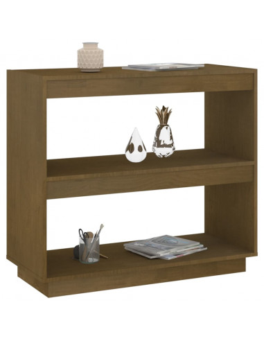 Libreria Marrone Miele 80x35x71 cm in Legno Massello di Pino