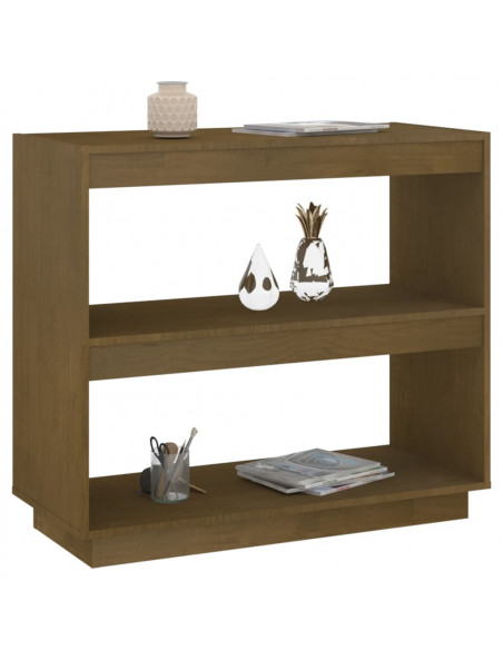 Libreria Marrone Miele 80x35x71 cm in Legno Massello di Pino