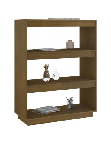 Libreria/Divisorio Miele 80x35x103 cm in Legno Massello di Pino