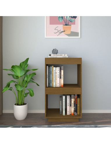 Libreria Marrone Miele 40x35x71 cm in Legno Massello di Pino