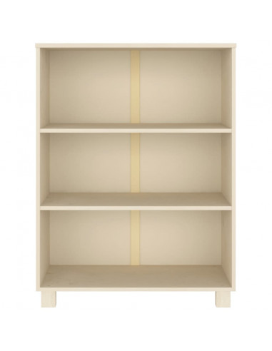 Libreria HAMAR Miele 85x35x112 cm in Legno Massello di Pino