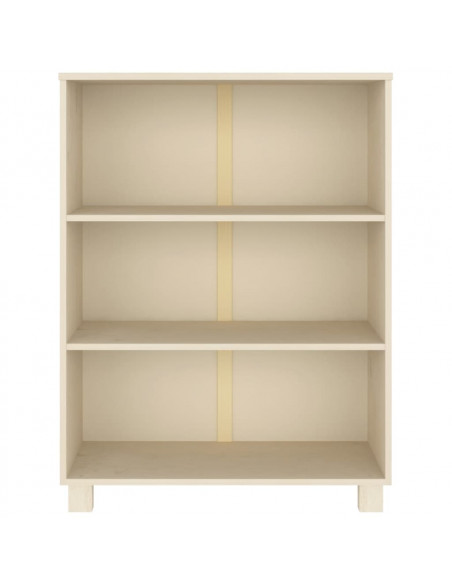 Libreria HAMAR Miele 85x35x112 cm in Legno Massello di Pino