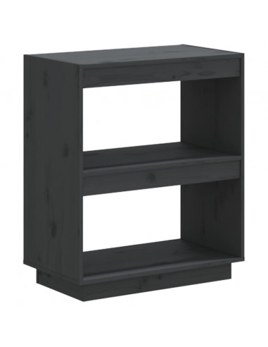 Libreria Grigia 60x35x71 cm in Legno Massello di Pino